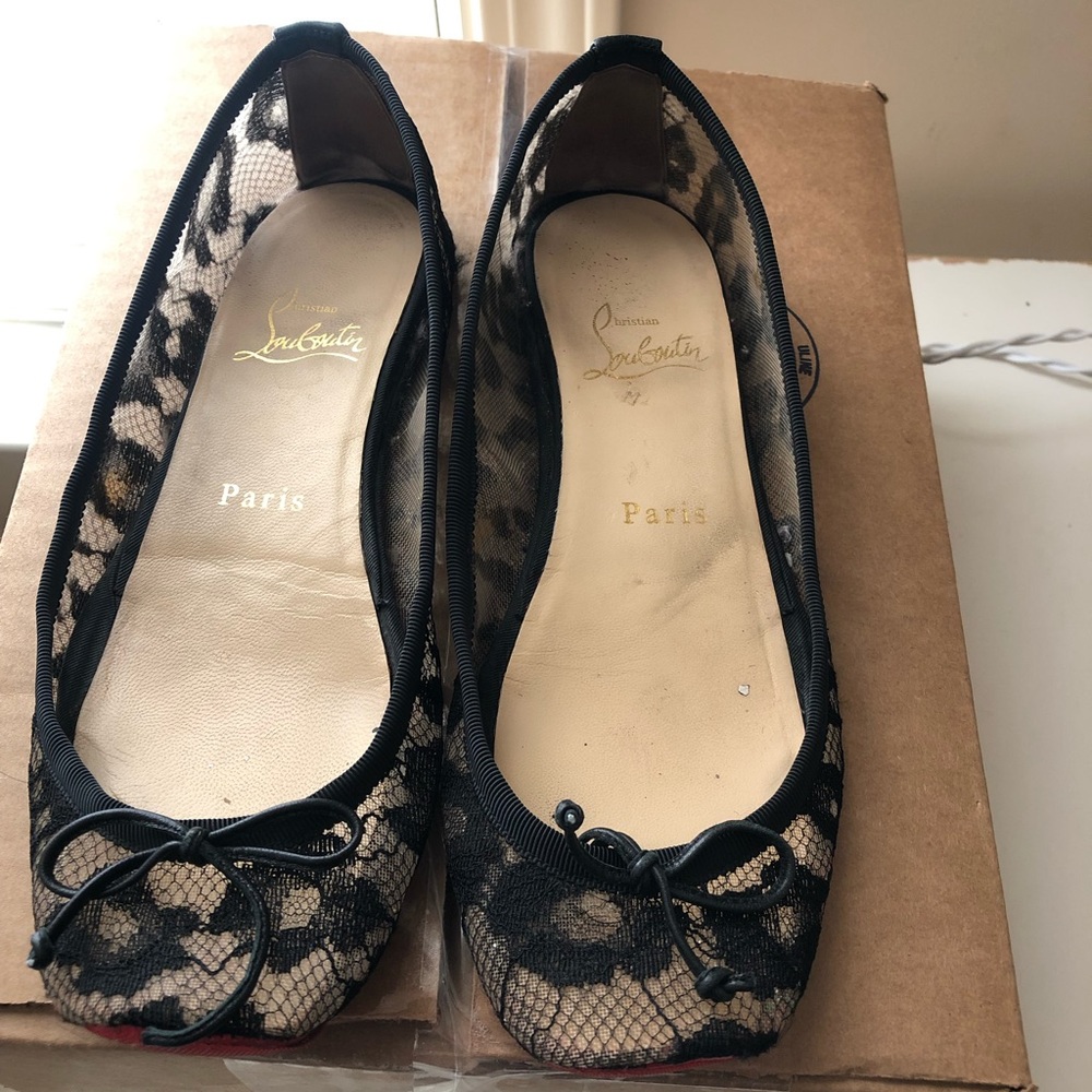 Christian Louboutin Rosella Lace Ballerina Flats